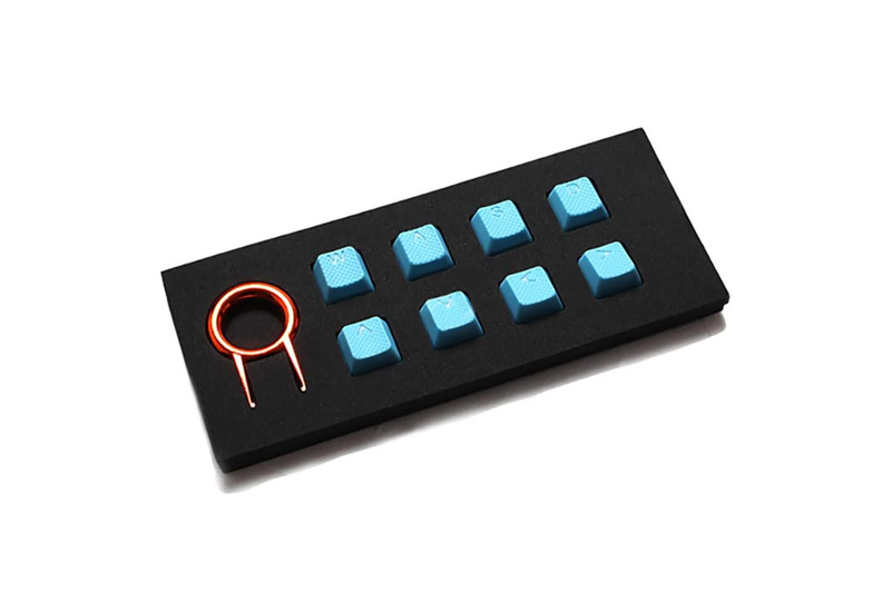 Tai-Hao 8 Key ABS Rubber Keycaps - Neon Blue - أكسسوار لوحة مفاتيح
